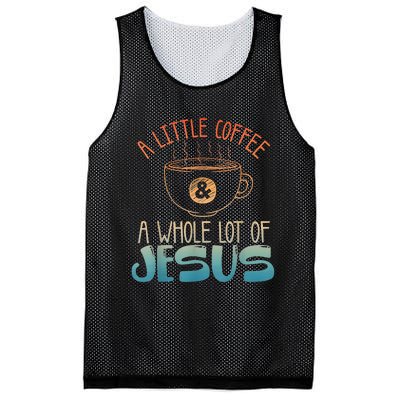 Jesus Design Christian Coffee Lover Mesh Reversible Basketball Jersey Tank