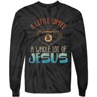 Jesus Design Christian Coffee Lover Tie-Dye Long Sleeve Shirt