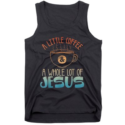 Jesus Design Christian Coffee Lover Tank Top