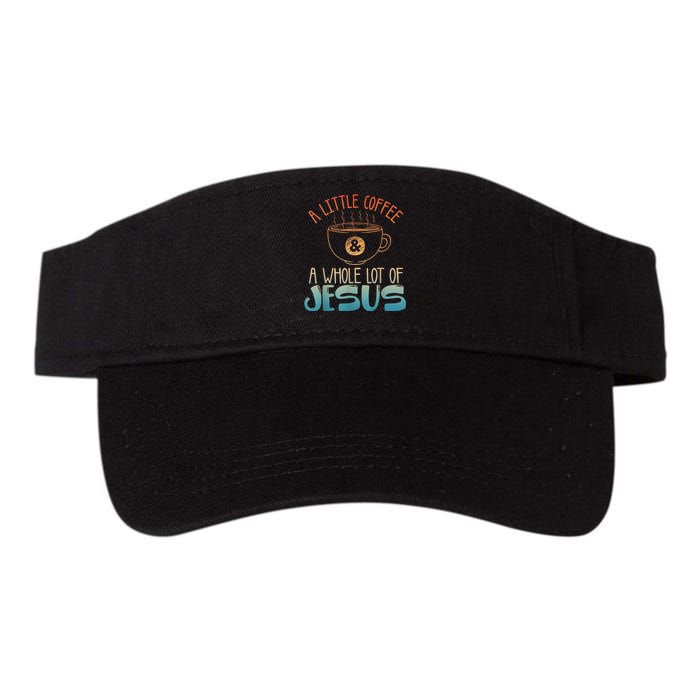 Jesus Design Christian Coffee Lover Valucap Bio-Washed Visor