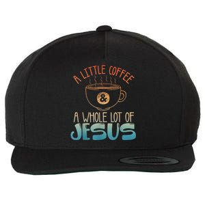 Jesus Design Christian Coffee Lover Wool Snapback Cap