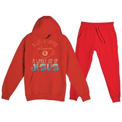 Jesus Design Christian Coffee Lover Premium Hooded Sweatsuit Set