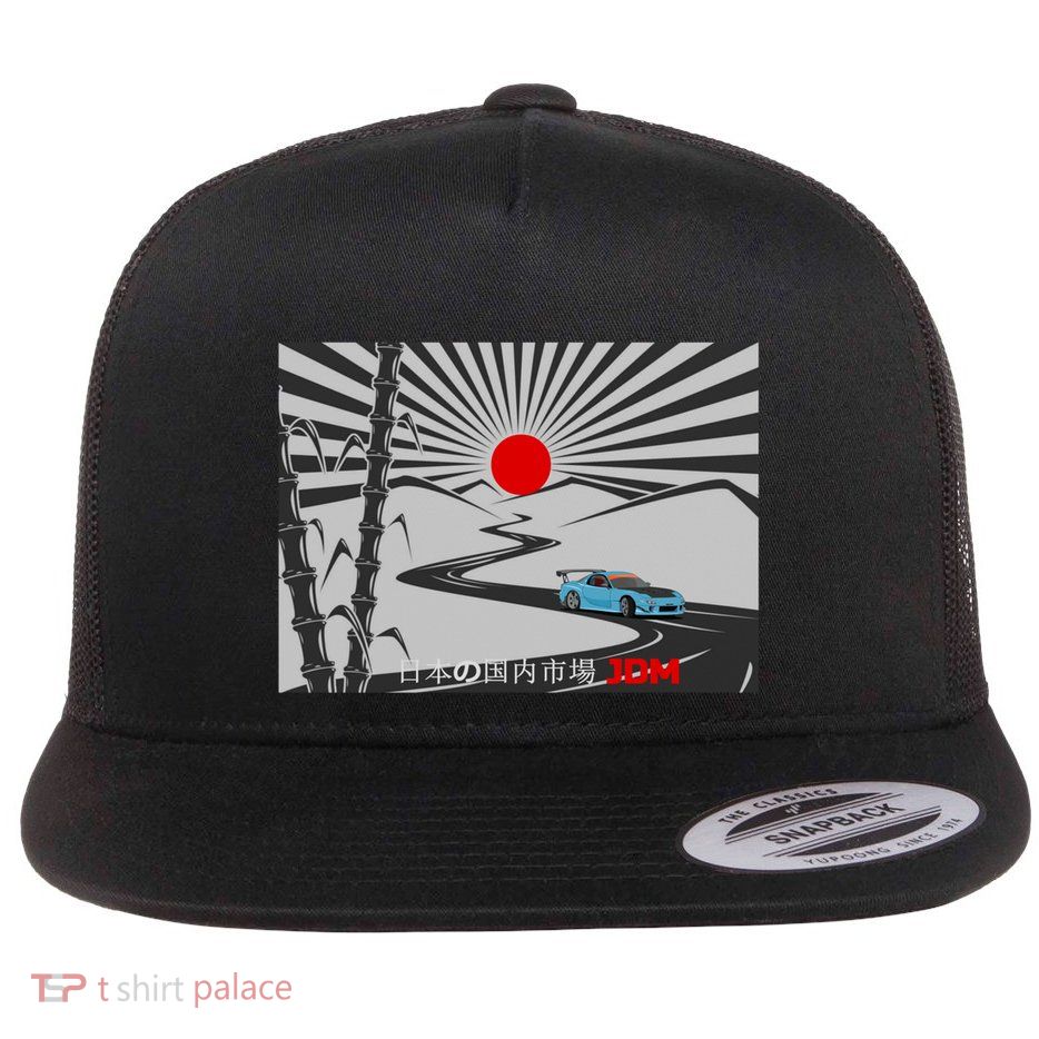 Jdm Drifting Car Drift Extreme Japanese Racing Sport Design Gift Flatbill Hat