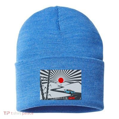 Jdm Drifting Car Drift Extreme Japanese Racing Sport Design Gift Sustainable Knit Beanie