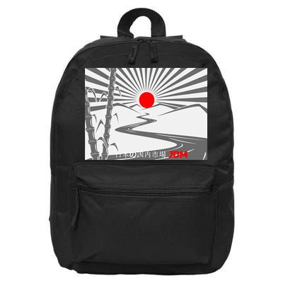 Jdm Drifting Car Drift Extreme Japanese Racing Sport Design 16 in Basic Backpack