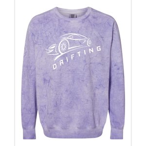 Jdm Drifting Car Silhouette Drift Japanese Racing Sport Gift Colorblast Crewneck Sweatshirt