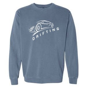 Jdm Drifting Car Silhouette Drift Japanese Racing Sport Gift Garment-Dyed Sweatshirt