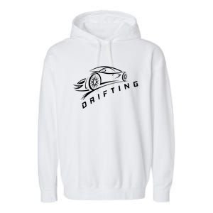 Jdm Drifting Car Silhouette Drift Japanese Racing Sport Gift Garment-Dyed Fleece Hoodie