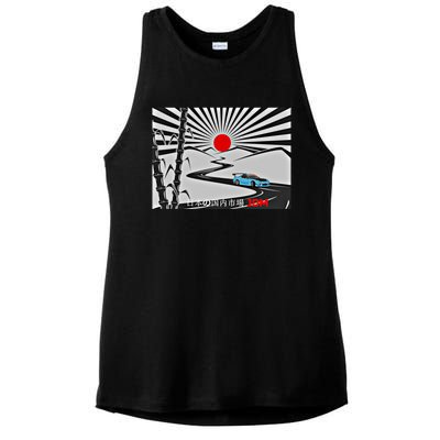 Jdm Drifting Car Drift Extreme Japanese Racing Sport Design Gift Ladies PosiCharge Tri-Blend Wicking Tank