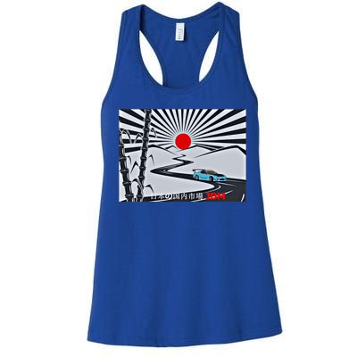 Jdm Drifting Car Drift Extreme Japanese Racing Sport Design Gift Women's Racerback Tank