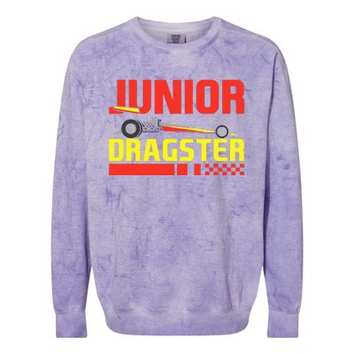 Junior Dragster Drag Racing Future Drag Racer Son Colorblast Crewneck Sweatshirt