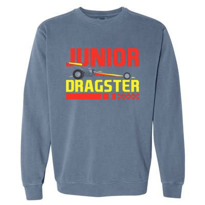 Junior Dragster Drag Racing Future Drag Racer Son Garment-Dyed Sweatshirt