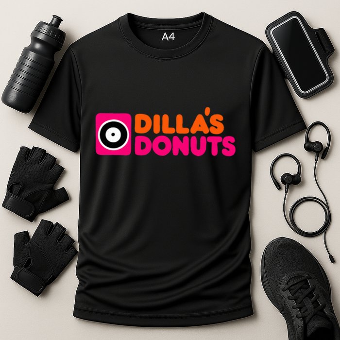 J Dillas Donuts Hiphop Jay Dee Cooling Performance Crew T-Shirt