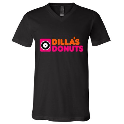 J Dillas Donuts Hiphop Jay Dee V-Neck T-Shirt