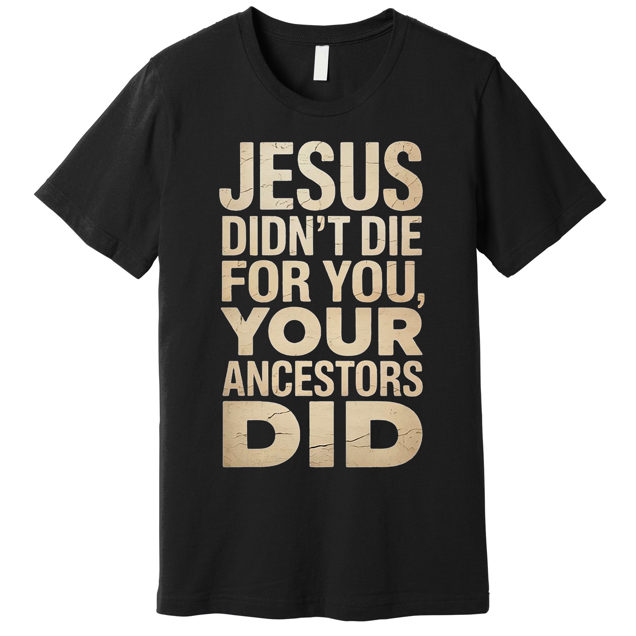 Jesus Didnt Die For You Your Ancestors Did - Power Ashe Premium T-Shirt
