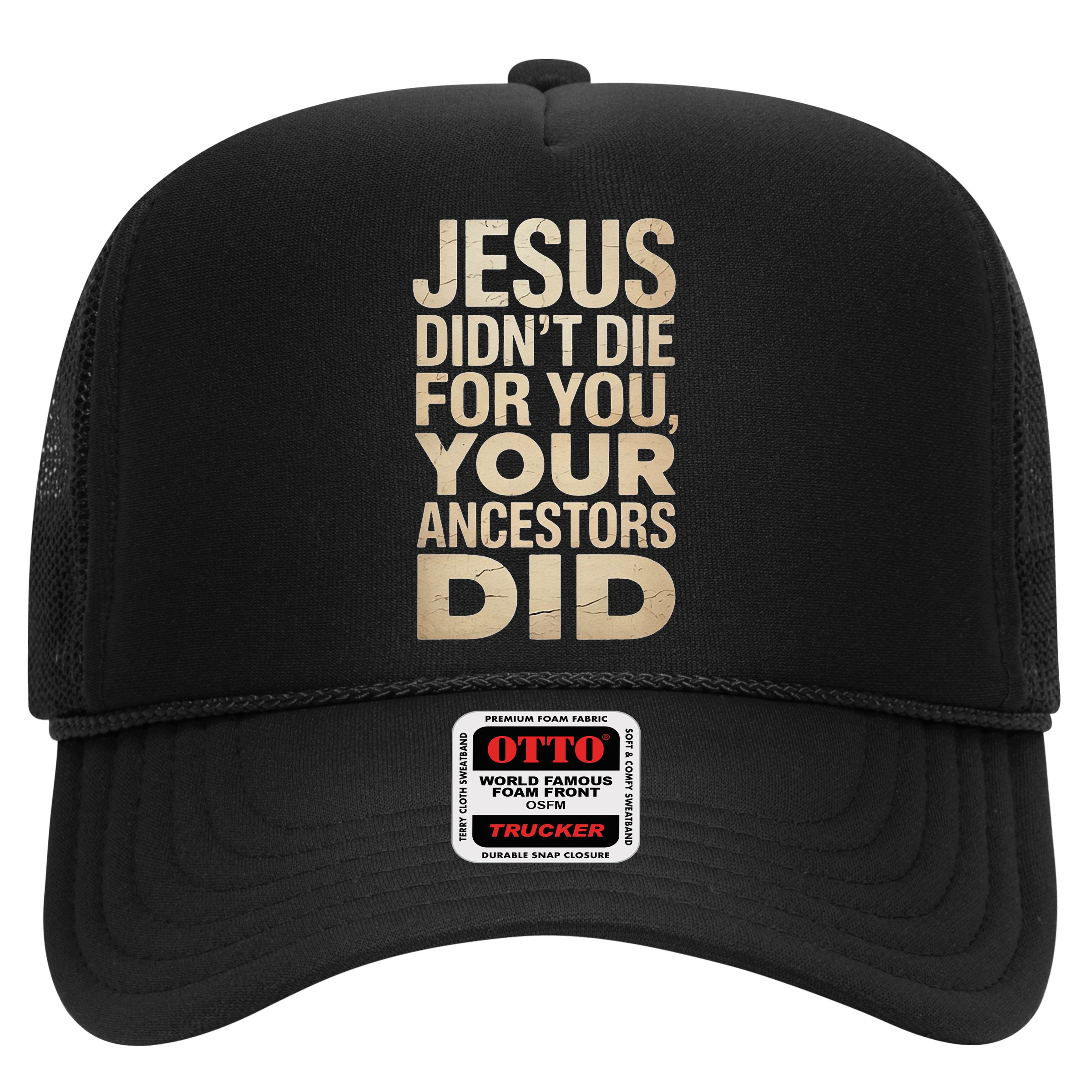Jesus Didnt Die For You Your Ancestors Did - Power Ashe Hat