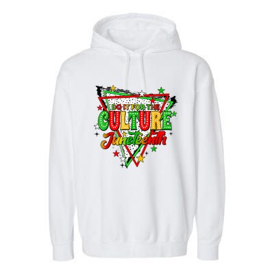 Juneteenth Dots Do It For The Culture Garment-Dyed Fleece Hoodie