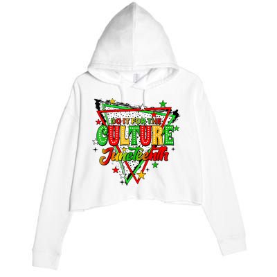 Juneteenth Dots Do It For The Culture Crop Fleece Hoodie