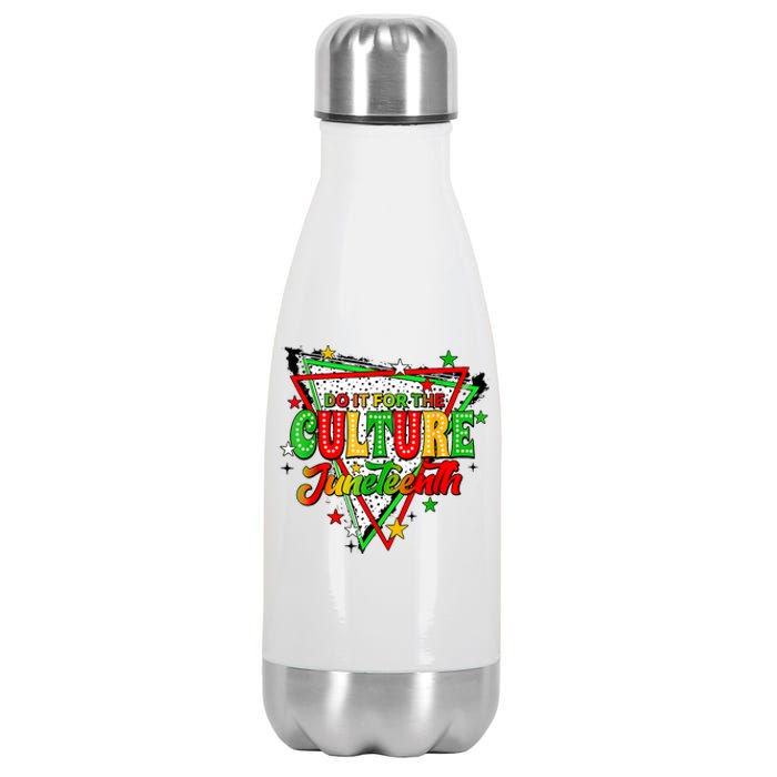 Juneteenth Dots Do It For The Culture Stainless Steel Insulated Water Bottle