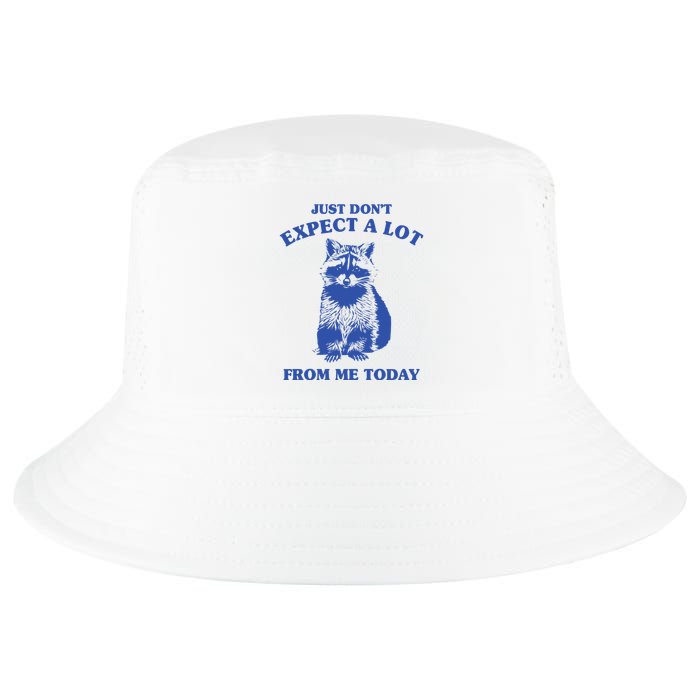 Just Dont Expect A Lot From Me Today Raccoon Funny Cool Comfort Performance Bucket Hat