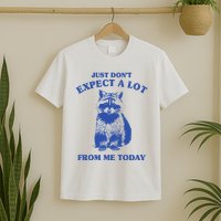 Just Dont Expect A Lot From Me Today Raccoon Funny T-Shirt