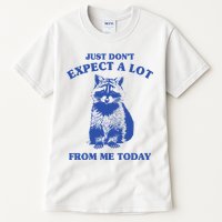 Just Dont Expect A Lot From Me Today Raccoon Funny Tall T-Shirt