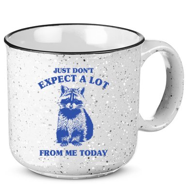 Just Dont Expect A Lot From Me Today Raccoon Funny 15oz Campfire Ceramic Mug