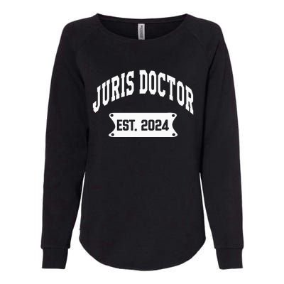 Juris Doctor Est 2024 Lawyer Law School Student Womens California Wash Sweatshirt