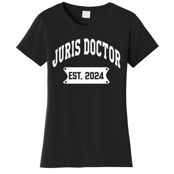 Juris Doctor Est 2024 Lawyer Law School Student Women's T-Shirt