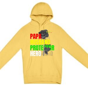 Junenth Dad From Wife Son Daughter Papa Protector Gift Premium Pullover Hoodie