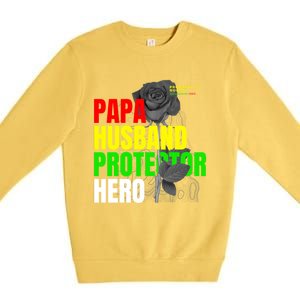 Junenth Dad From Wife Son Daughter Papa Protector Gift Premium Crewneck Sweatshirt