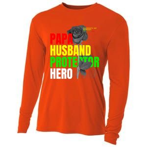 Junenth Dad From Wife Son Daughter Papa Protector Gift Cooling Performance Long Sleeve Crew