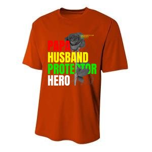 Junenth Dad From Wife Son Daughter Papa Protector Gift Performance Sprint T-Shirt