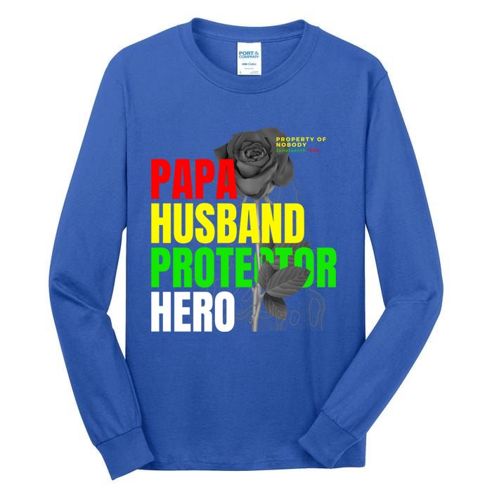 Junenth Dad From Wife Son Daughter Papa Protector Gift Tall Long Sleeve T-Shirt