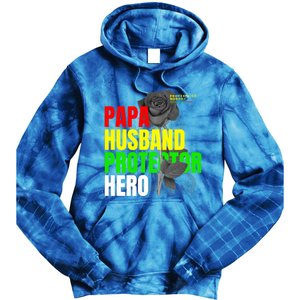 Junenth Dad From Wife Son Daughter Papa Protector Gift Tie Dye Hoodie