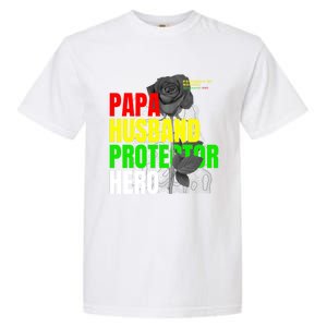 Junenth Dad From Wife Son Daughter Papa Protector Gift Garment-Dyed Heavyweight T-Shirt