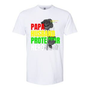 Junenth Dad From Wife Son Daughter Papa Protector Gift Softstyle CVC T-Shirt