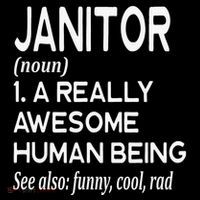 Janitor Definition Funny Janitorial Cleaning Repairing 7-Panel Snapback Hat