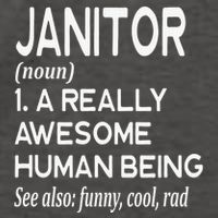 Janitor Definition Funny Janitorial Cleaning Repairing Vector Backpack