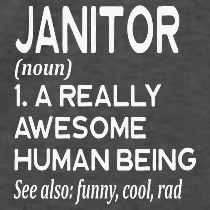 Janitor Definition Funny Janitorial Cleaning Repairing Vector Backpack