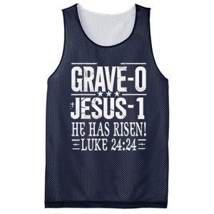 Jesus Defeated Grave On Easter Sunday He Is Risen Luke 24 24 Mesh Reversible Basketball Jersey Tank