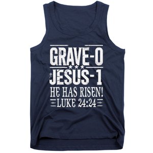 Jesus Defeated Grave On Easter Sunday He Is Risen Luke 24 24 Tank Top