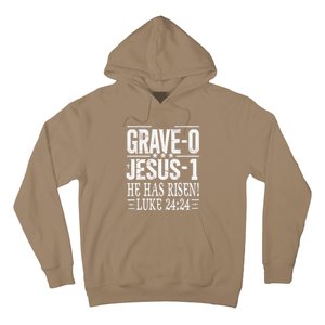 Jesus Defeated Grave On Easter Sunday He Is Risen Luke 24 24 Hoodie