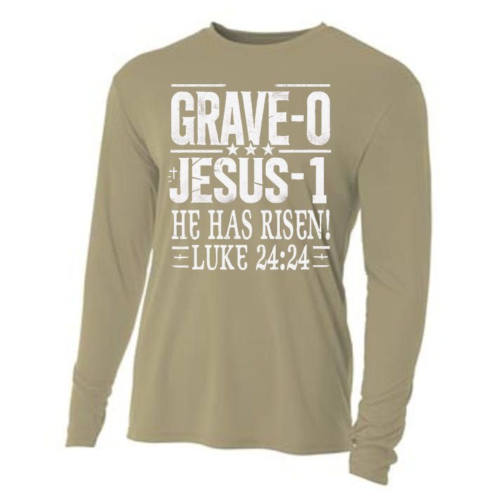 Jesus Defeated Grave On Easter Sunday He Is Risen Luke 24 24 Cooling Performance Long Sleeve Crew