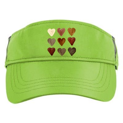 Juneteenth Diversity Heart Skin Black Pride Melanin Kindness Funny Gift Adult Drive Performance Visor