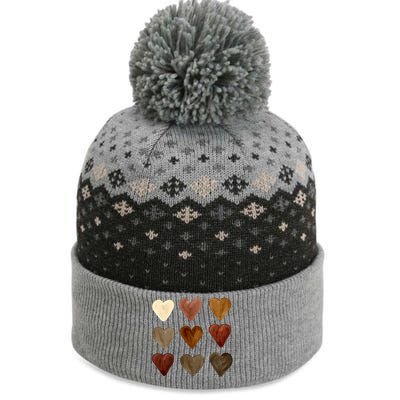 Juneteenth Diversity Heart Skin Black Pride Melanin Kindness Funny Gift The Baniff Cuffed Pom Beanie