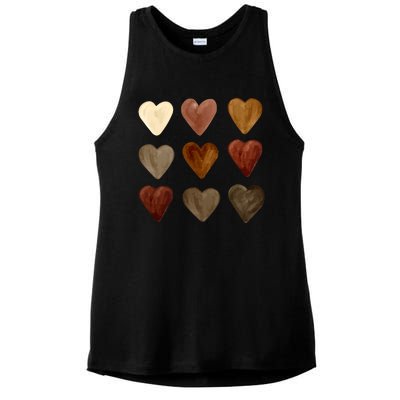 Juneteenth Diversity Heart Skin Black Pride Melanin Kindness Funny Gift Ladies PosiCharge Tri-Blend Wicking Tank