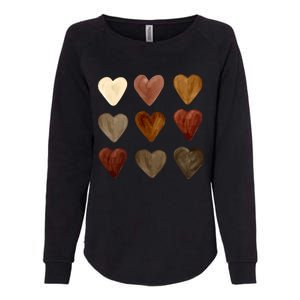 Juneteenth Diversity Heart Skin Black Pride Melanin Kindness Funny Gift Womens California Wash Sweatshirt