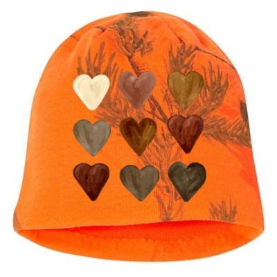 Juneteenth Diversity Heart Skin Black Pride Melanin Kindness Funny Gift Kati - Camo Knit Beanie