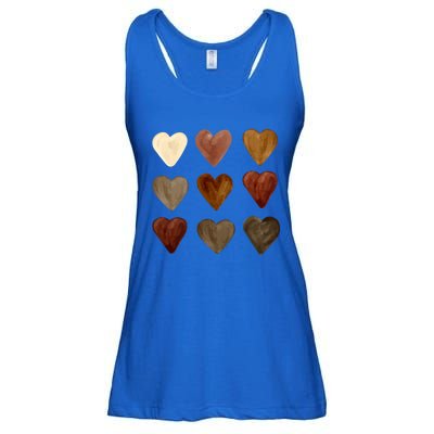 Juneteenth Diversity Heart Skin Black Pride Melanin Kindness Funny Gift Ladies Essential Flowy Tank